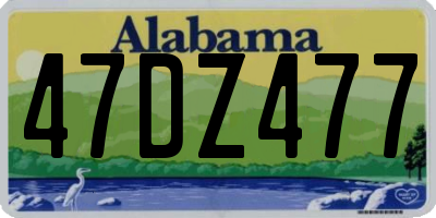 AL license plate 47DZ477