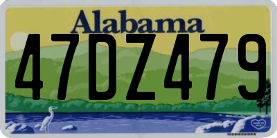 AL license plate 47DZ479