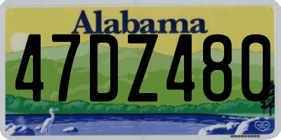 AL license plate 47DZ480