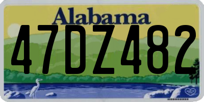 AL license plate 47DZ482