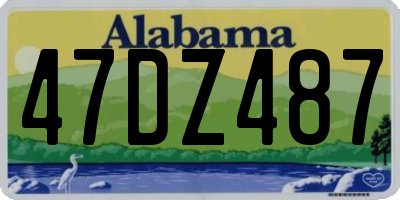 AL license plate 47DZ487