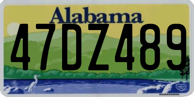 AL license plate 47DZ489