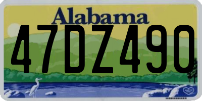 AL license plate 47DZ490