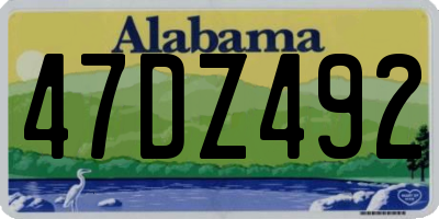 AL license plate 47DZ492