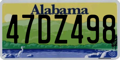 AL license plate 47DZ498