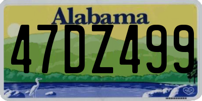 AL license plate 47DZ499