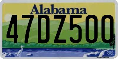 AL license plate 47DZ500