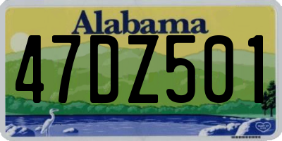 AL license plate 47DZ501