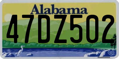 AL license plate 47DZ502