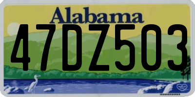 AL license plate 47DZ503