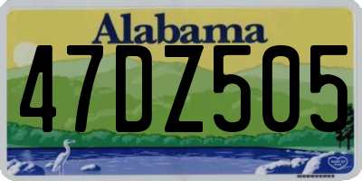 AL license plate 47DZ505