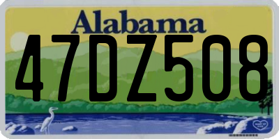 AL license plate 47DZ508
