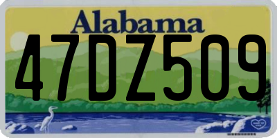 AL license plate 47DZ509