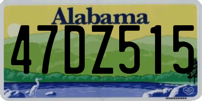 AL license plate 47DZ515