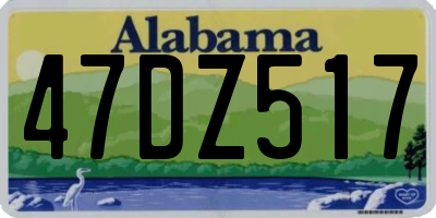 AL license plate 47DZ517