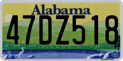AL license plate 47DZ518