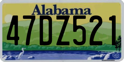 AL license plate 47DZ521