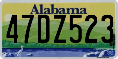 AL license plate 47DZ523