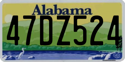 AL license plate 47DZ524