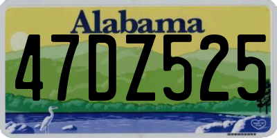 AL license plate 47DZ525