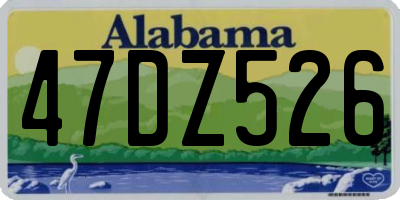 AL license plate 47DZ526