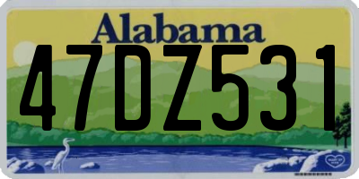 AL license plate 47DZ531