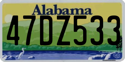 AL license plate 47DZ533