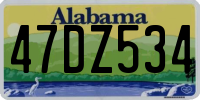 AL license plate 47DZ534