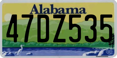 AL license plate 47DZ535