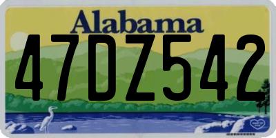 AL license plate 47DZ542