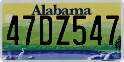 AL license plate 47DZ547