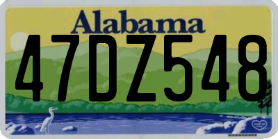 AL license plate 47DZ548