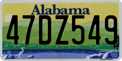 AL license plate 47DZ549