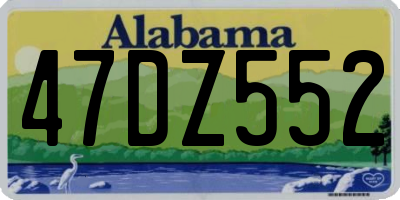 AL license plate 47DZ552