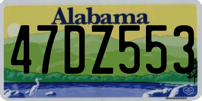 AL license plate 47DZ553