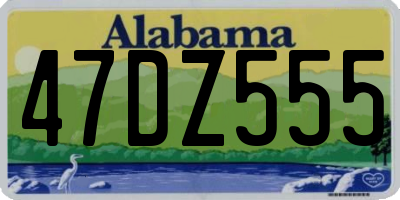 AL license plate 47DZ555