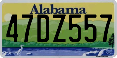 AL license plate 47DZ557