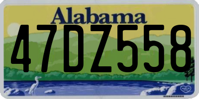 AL license plate 47DZ558