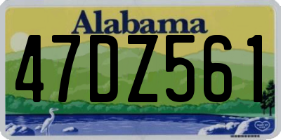 AL license plate 47DZ561