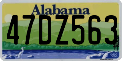 AL license plate 47DZ563