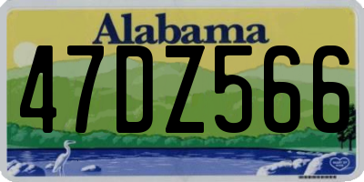 AL license plate 47DZ566