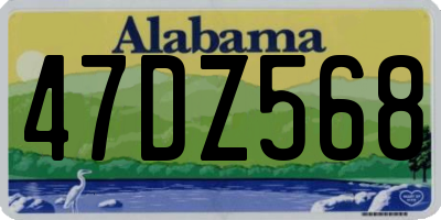 AL license plate 47DZ568