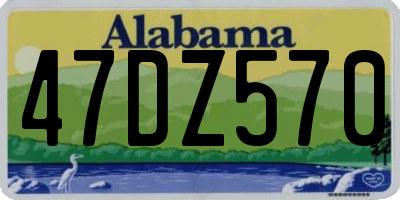 AL license plate 47DZ570