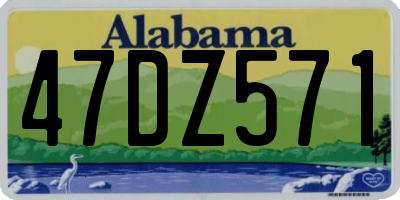 AL license plate 47DZ571