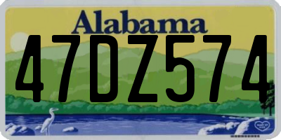 AL license plate 47DZ574