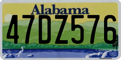AL license plate 47DZ576