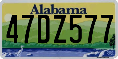 AL license plate 47DZ577