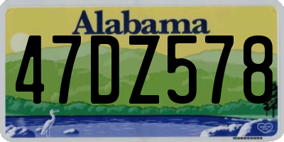 AL license plate 47DZ578