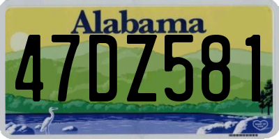 AL license plate 47DZ581