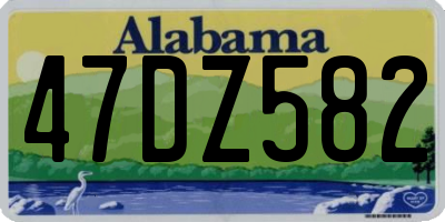 AL license plate 47DZ582